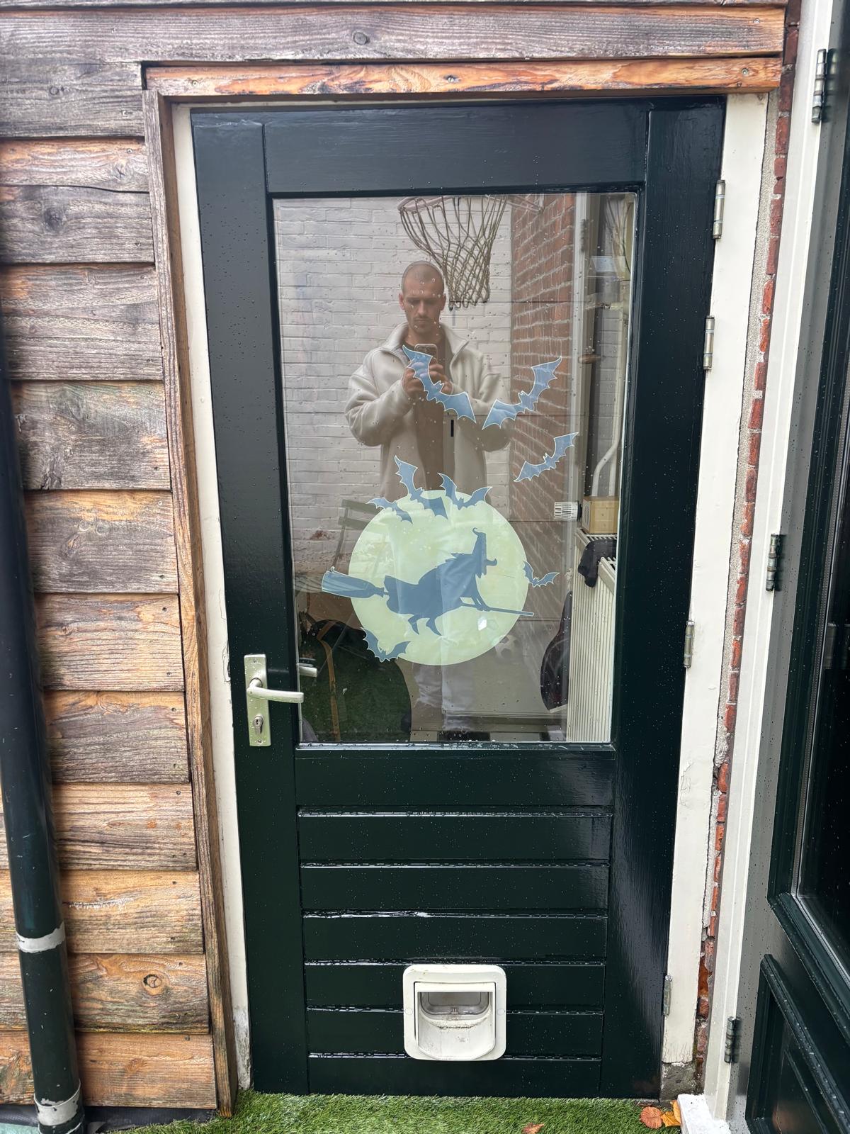 Garden door painted - exterior painting Groningen - Stef werkt